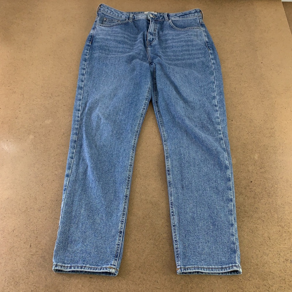 New Look Women's Size 10 Light Wash Denim High Rise Tori Mom Jeans